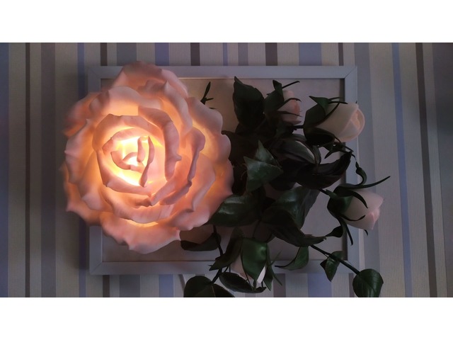 3D картина-светильник Розы.