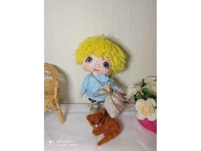 Текстильная кукла домовенок Кузя