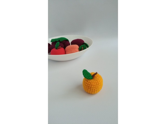 Набор вязаных фруктов для детской кухни