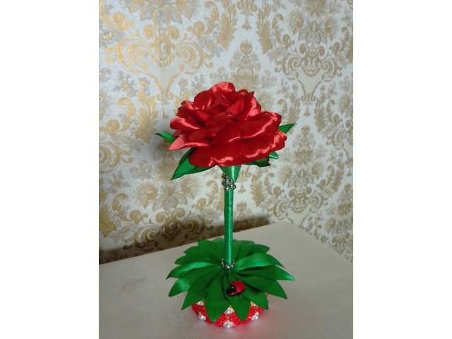 Подарок учителю ручка в форме розы