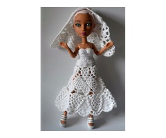 Платье свадебное для куклы