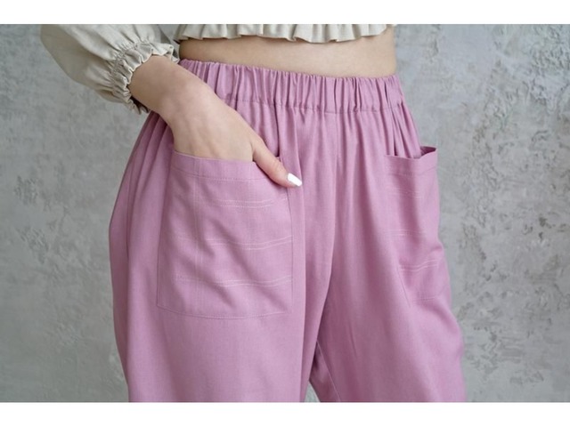 Пышные летние брюки из льна в стиле бохо, льняные брюки