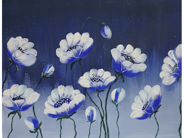 Картина "Ночные цветы"