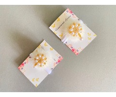 Резиночки для девочки с норкой и жемчужным декором
