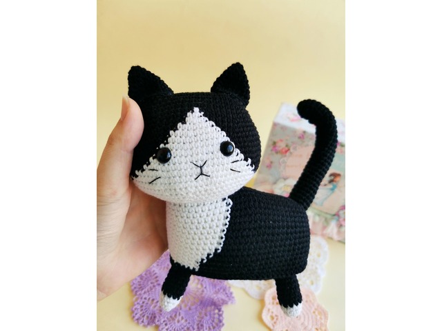 Котик "Васька", игрушка ручной работы, 19 см