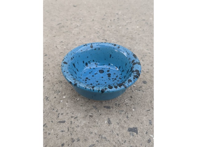 Соусник керамический 55 мл  голубой с черными вкраплениями