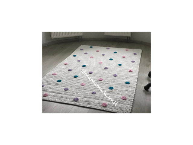 Вязаный детский коврик круглый прямоугольный ковер ручная работа handmade