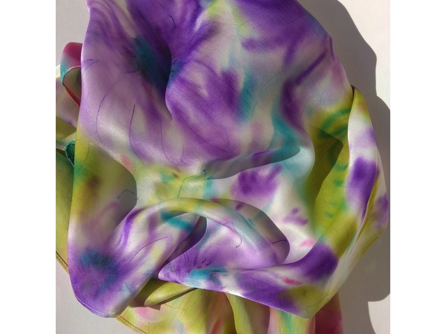 Шовковий шарф "Весняні квіти"