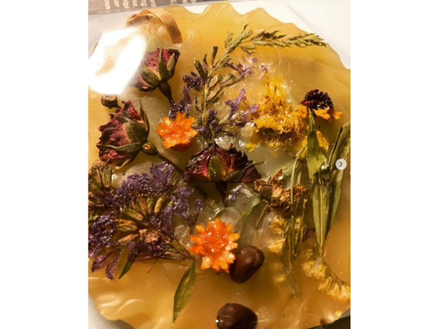 Флорентийское саше ручной работы с аромаслами, украшенное сухоцветами
