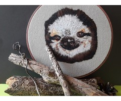 Картини вишиття на замовлення вишивка на заказ лінивець ленивец