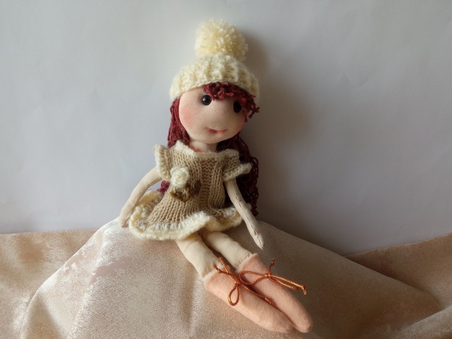 Набор текстильная кукла и одежда. Куколка Алиса.