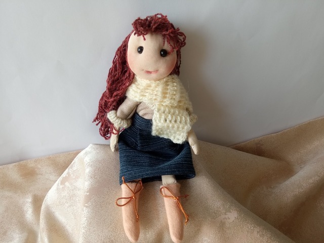 Набор текстильная кукла и одежда. Куколка Алиса.