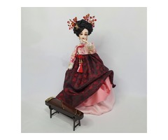 Коллекционная кукла кореянка кисэн с коягымом