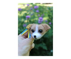 Брош собачка валяна іграшка хендмєйд ручної роботи собака