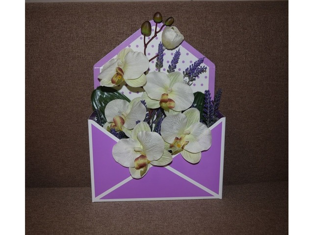 Квітковий конверт "Орхідея". Квіти. Подарунок