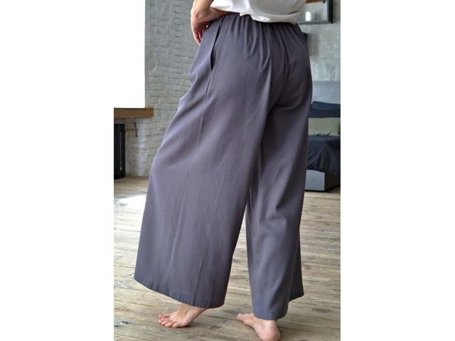 Женские широкие брюки, кюлоты,  жіночі широкі брюки зі льна, льняні широкі штани