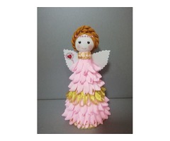 Кукла интерьерная Ангел розовый, ручная работа