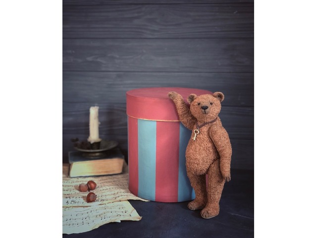 Ведмідь тедді ручна робота, інтер‘єрна іграшка, коробка, мишка тедди, подарок