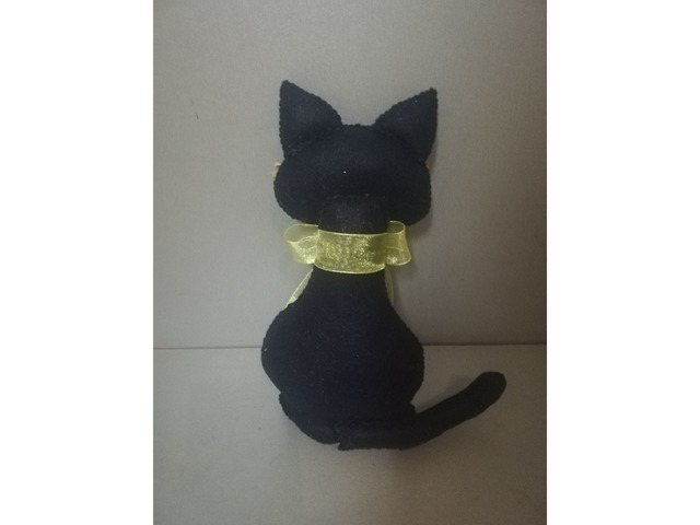 Мягкая игрушка  кот Черныш ручная работа