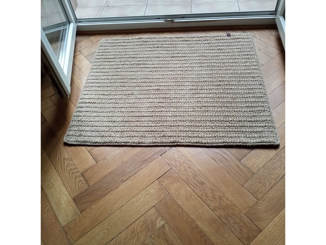 Килимок Брюгге, прямокутний джутовий  килим ручної вязки