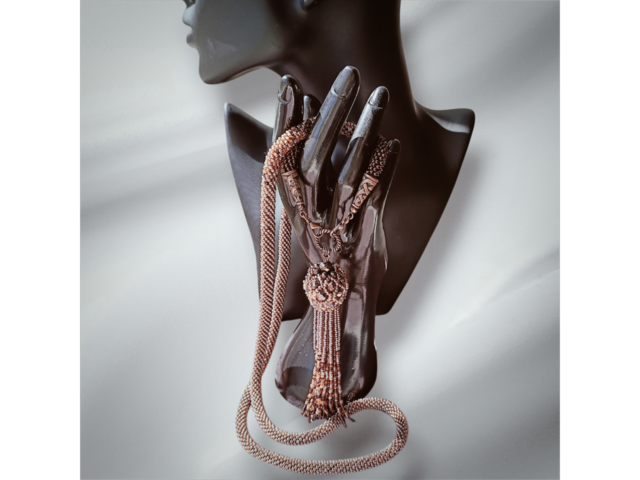 Довге намисто з китечкою