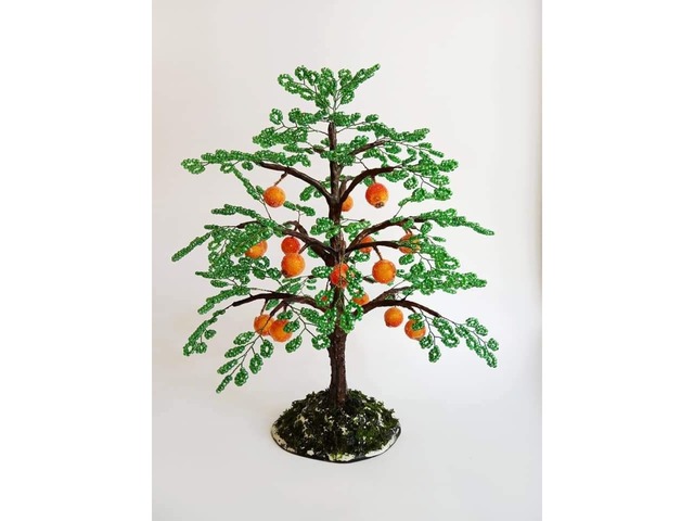Дерево із бісеру Апельсин