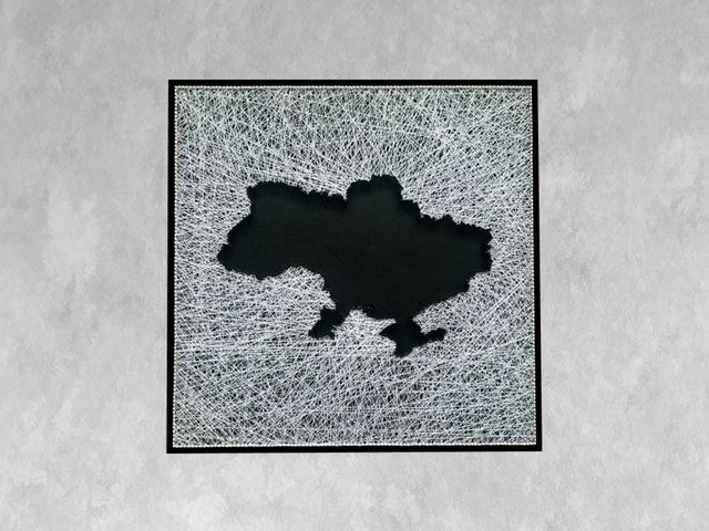 Карта україни, чорно-біла картина україна, string art україна, мапа держави