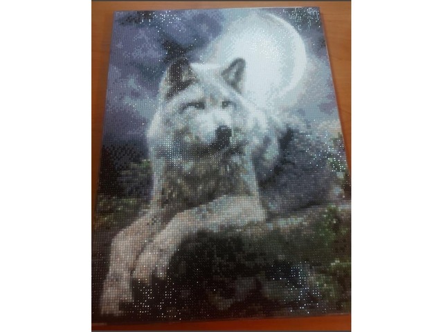 Картина "Вовк під місяцем "