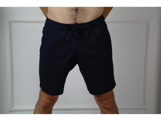 Короткие мужские шорты из натурального льна, льняные шорты