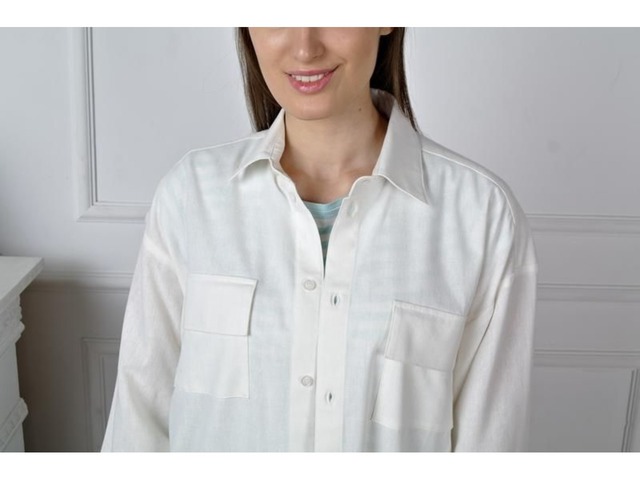 Женская рубашка оверсайз из натурального льна, женская льняная рубашка