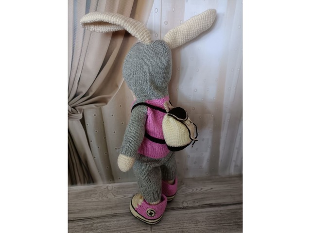 Мягкая игрушка Зайка Bunny в кедах и худи от tetyana_knit