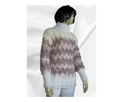 Женский зимний свитер-миссони крупной вязки