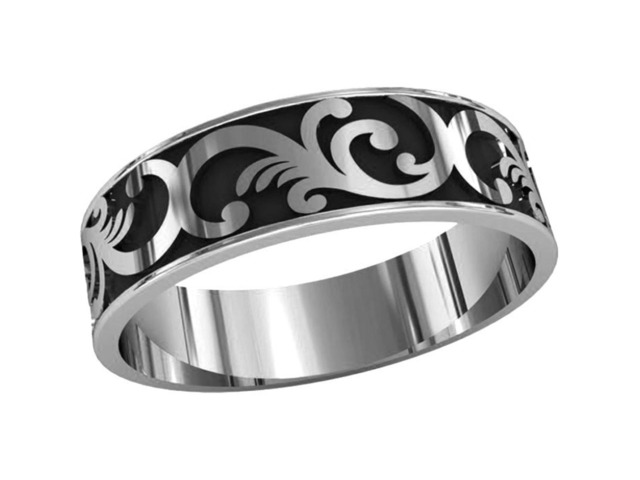 Серебряное кольцо с горячей эмалью 750080