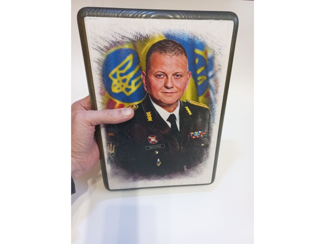 Портрет Валерия Залужного, патриотическая фото-картина купить Украина