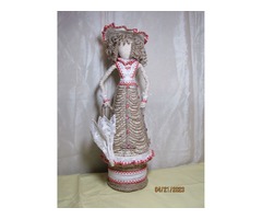 Интерьерная кукла шкатулка из жгута
