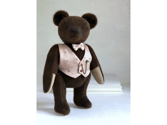 Ведмідь тедді, інтер‘єрна колекційна іграшка, подарунок ручна робота
