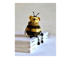 Тедді кулька ведмедик, бджілка, колекційна інтер‘єрна іграшка, подарунок