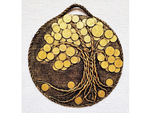 Комплект из 2 монетных денежных деревьев