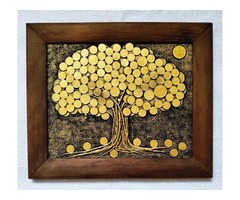 Монетное денежное дерево золотое панно