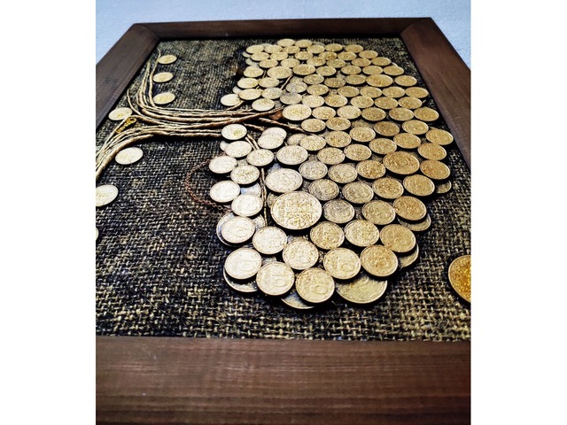 Монетное денежное дерево золотое панно