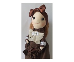 Текстильная интерьерная кукла ручной работы Эмма.