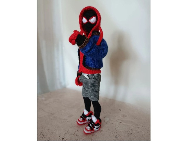 Игрушка ручной работы Майлз Мора́лес (Miles Morales) — супергерой Marvel Comics.