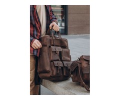 Шкіряний вінтажний міський рюкзак, Рюкзак для подорожей