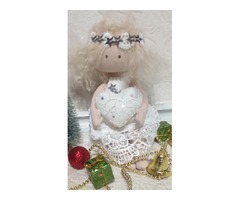 Інтер'єрна текстильна лялька-янгол