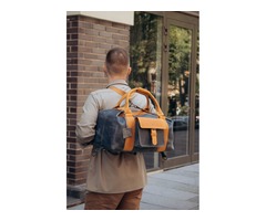 Універсальний рюкзак трансформер BackBag, дорожня сумка з натуральної шкіри
