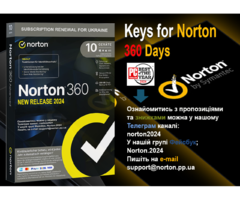 001. Антивірус Norton 360 Platinum ключі активації купити в Україні 2024