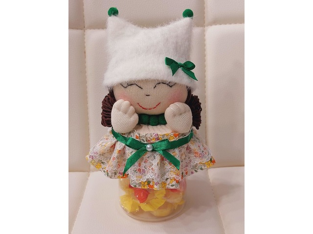Текстильные куколки-баночки с конфетками