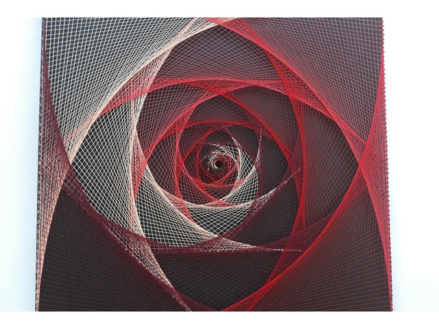 Стринг арт таємнича троянда, картина троянда, картина сакральна геометрія, йога декор на стін