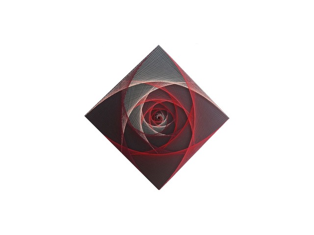 Стринг арт таємнича троянда, картина троянда, картина сакральна геометрія, йога декор на стін