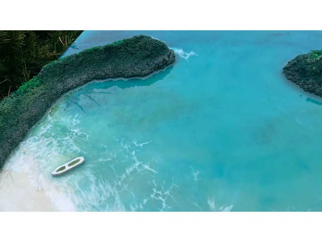 Картина 3д эпоксидной смолой «бухта майя бэй» 40х60см
